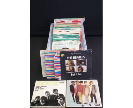 Vinyl - Approx 70 mainly 1960s 7" singles including 47 Beatles &amp; related spanning their career, Rolling Stones (inc EPs),