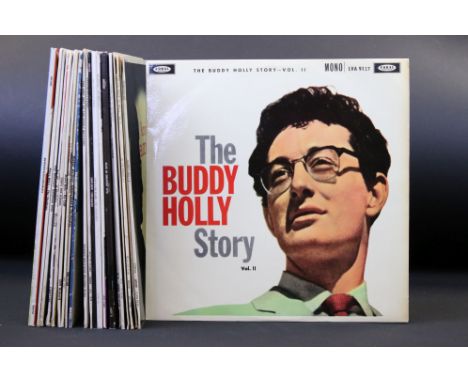 Vinyl - 22 Rock &amp; Roll LPs including Buddy Holly x 3, Elvis Presley x 5, Bo Diddley, Little Richard, Chuck Berry, Billy F