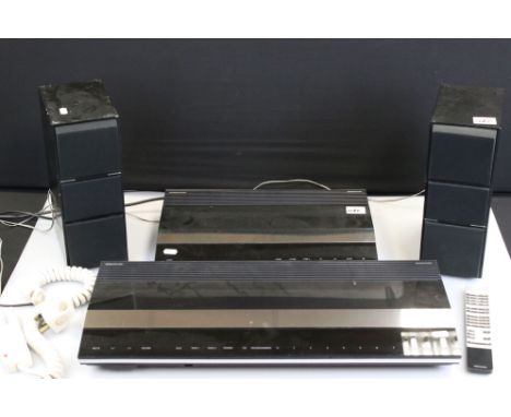 Audio Equipment - Bang &amp; Olufsen 4500 CD player, BeoMaster 4500 amplifier/tuner, and a pair of BeoVox CX 100 speakers. 