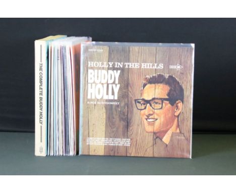 Vinyl - 17 Buddy Holly LPs and one box set spanning his career.  Vg+ overall 