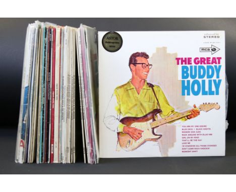Vinyl - 31 Buddy Holly LPs and 1 Box set including foreign pressings, sealed examples etc.  Vg overall 
