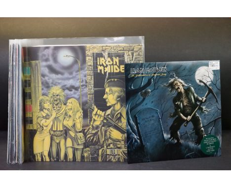 Vinyl - Fourteen Iron Maiden 10" &amp; 12" singles including French, German &amp; Canadian pressings to include Women In Unif