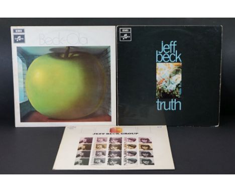 Vinyl - 3 original UK pressing albums by Jeff Beck to include: Truth (original UK 1st Stereo, blue and black Columbia Records