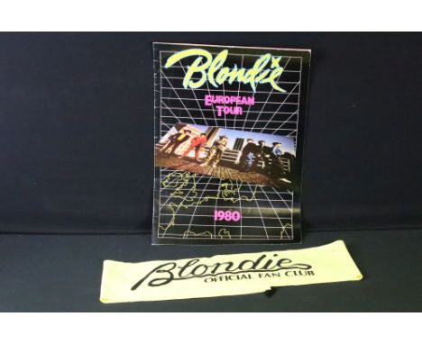 Memorabilia - Blondie 1980 European tour programme, along with an official fan club scarf. 