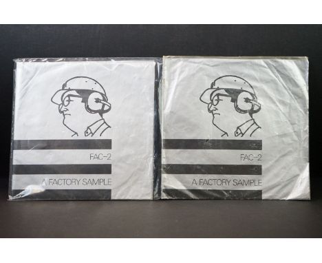 Vinyl - 2 Original UK 1st pressing copies of A Factory Sample (with Joy Division) on Factory Records FAC-2.  First Copy: Gate