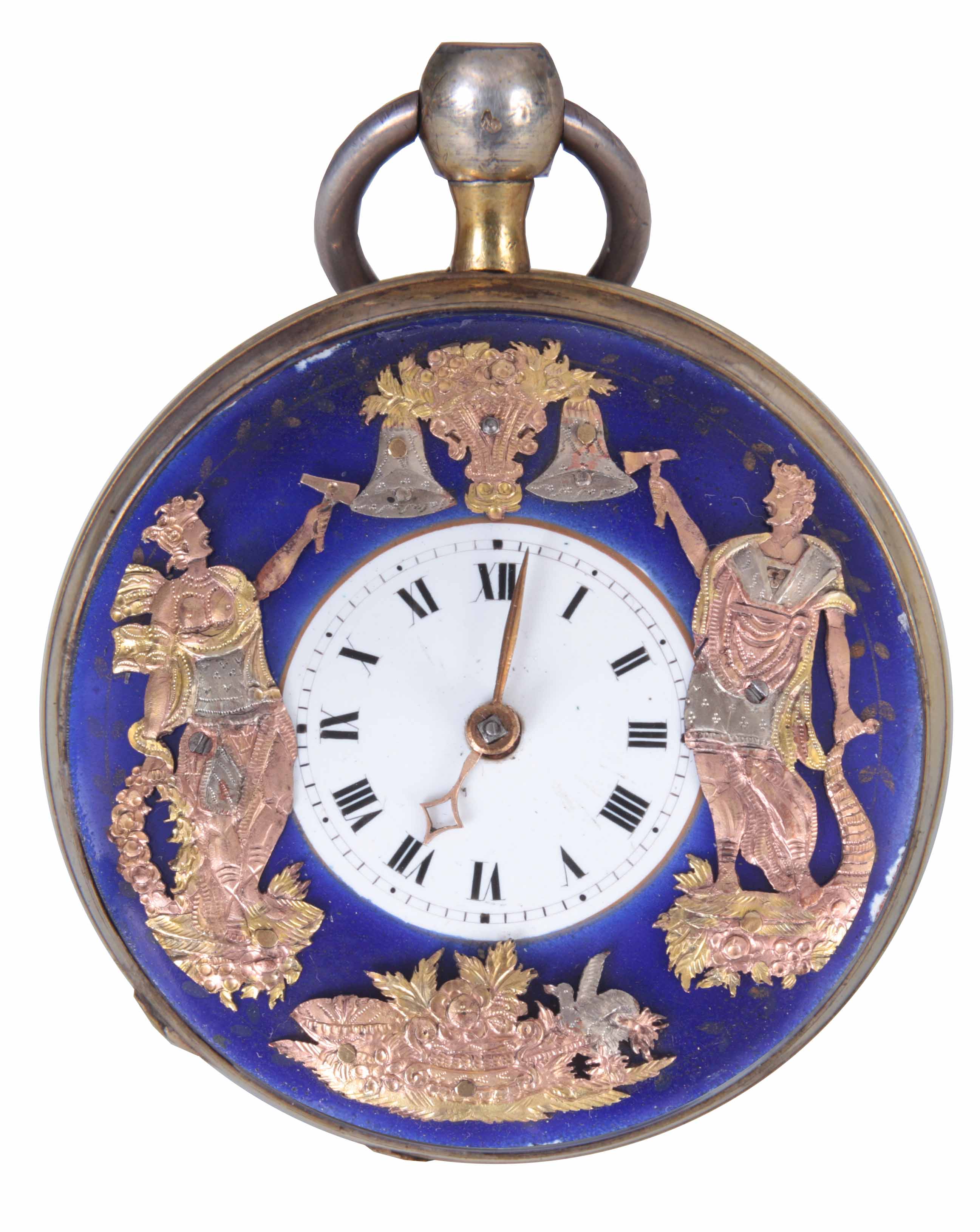 A RARE EARLY 19th CENTURY FRENCH JAQUEMARTS AUTOMATON QUARTER CHIMING