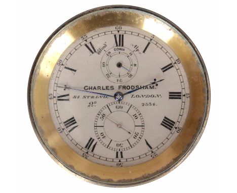 CHARLES FRODSHAM, LONDON No. 2534. A MID 19th CENTURY TWO DAY MARINE CHRONOMETER the brass case with threaded screw bezel enc