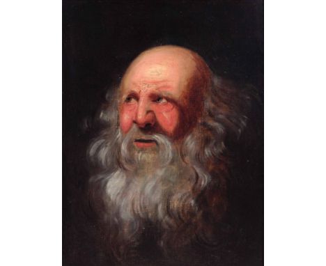 A 19th CENTURY OIL ON CANVAS. Portrait of an elderly gentleman 56cm high 42cm wide - in gilt swept frame