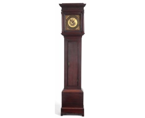 WALTER ARCHER, STOW (ON THE WOLD)AN 18TH CENTURY OAK 30 HOUR LONGCASE CLOCK the square 11” brass dial with  chapter ring and 