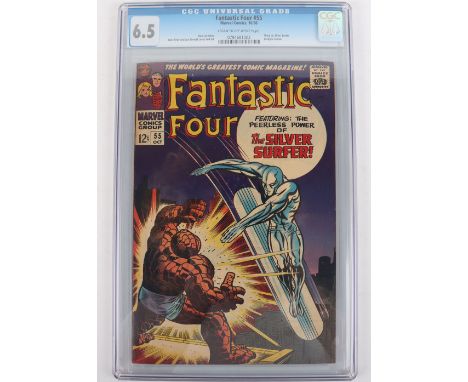 Fantastic Four, No 55 Marvel Silver Age CGC 6.5 Comic 55 October 1966,  cover price 12c, writer Stan Lee, cover art  by  Jack