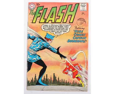 The Flash No 117 DC Silver Age Comic, 117 December 1960, cover price 10c, 9d UK stamp, writer John Broome, cover art by Carmi