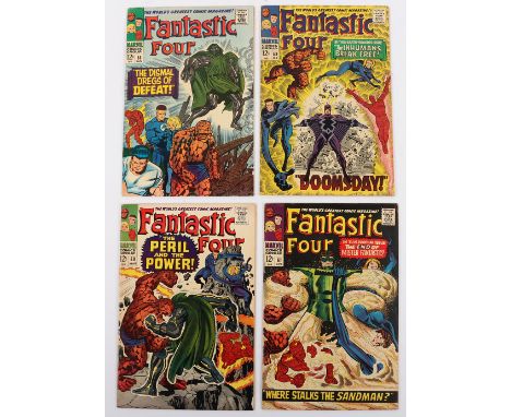 Fantastic Four, No 58,59,60 &amp; 61 Marvel Silver Age Comics, 58 January 1967, cover price 12c, writer Stan Lee, cover art b