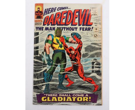 DareDevil, No 18   Marvel Silver Age Comics, 18 July 1964, 1st appearance Gladiator cover price 12c, writer Stan Lee, cover a