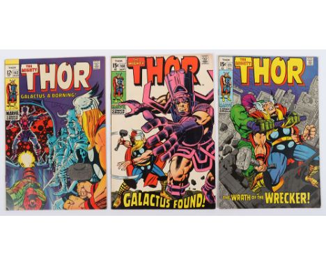 The Mighty Thor, No 162,168 &amp; 171, Marvel Silver Age Comics, 162 March 1969, cover price 12c, writer Stan Lee, cover art 