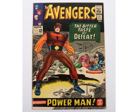 The Avengers No.21&nbsp; Marvel Silver Age Comics October 1965, cover price 12c, first appearance of Power Man! writer Stan L