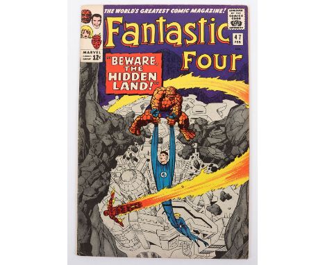 Fantastic Four, No 47 Marvel Silver Age Comic, 47 February 1966, 1st appearance of “Great Refuge” cover price 12c, writer Sta