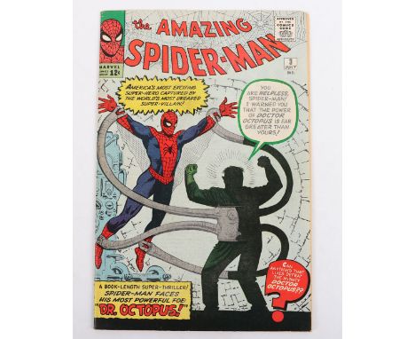 Scarce The Amazing Spider-man&nbsp; No.3&nbsp; Marvel Silver Age Comic July 1963, cover price 12c, first appearance of Doctor