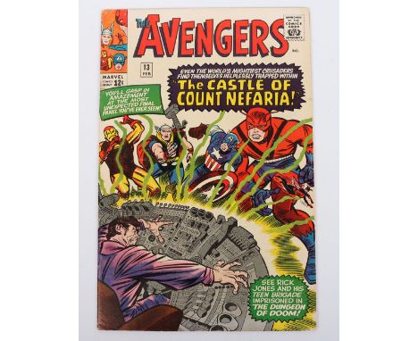 The Avengers No.13  Marvel Silver Age Comics February 1965, cover price 12c, first appearance of The Castle of Count Nefaria 