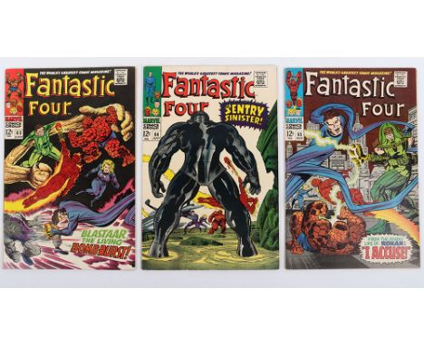 Fantastic Four, No 63,64 &amp; 65  Marvel Silver Age Comics, 63 June 1967 cover price 12c, writer Stan Lee, cover art by Jack