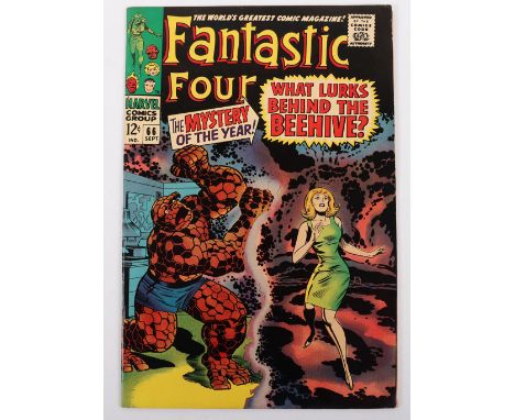 Fantastic Four, No 66 Marvel Silver Age Comic, 66 September 1967, 1st appearance 2X, cover price 12c, writer Stan Lee, cover 