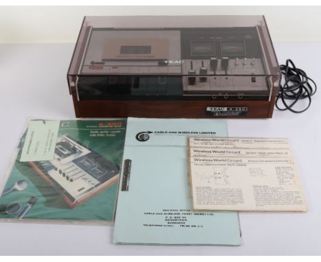 Boxed TEAC Stereo Cassette Deck, in excellent original condition with manual untested, please see photographs plus a TEAC TZ-