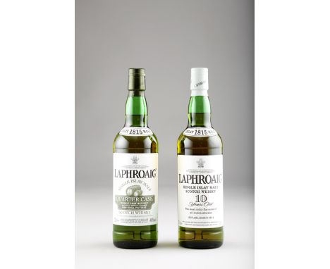 LAPHROAIG QUARTER CASK Single Malt Scotch Whisky. Distilled and bottled in Scotland by D. Johnston & Co. (Laphroaig). NCF. 70