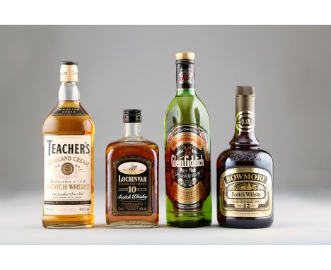 10 year old Lochinvar Highland Malt Scotch Whisky 75cl in presentation box, 12 year old Bowmore Islay Single Malt Scotch Whis
