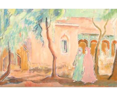 Alexander Graham Munro RSE (1903-1985), Unframed oil on canvas, signed indistinctly lower left, ‘A Moroccan Scene’, 54cm x 65