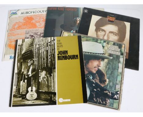 5x Folk LPs to include Bob Dylan - Desire ( CBS 86003 ), John Renbourn - The Folk-Blues Of John Renbourn ( TRANDEM 2 ), and L