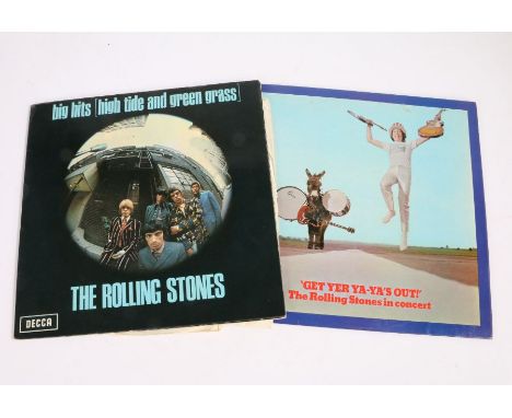 2x The Rolling Stones LPs. The Rolling Stones - Big Hits (High Tide And Green Grass) ( TXS 101 , UK reissue, sleeve has come 