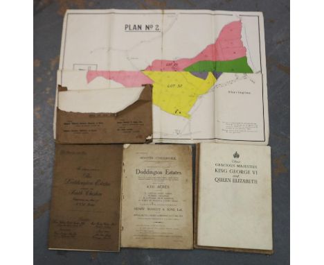 Two copies of sale particulars and two sets of plans from Cheshire auction of The Duddington Estates, June 1914. P&amp;P Grou
