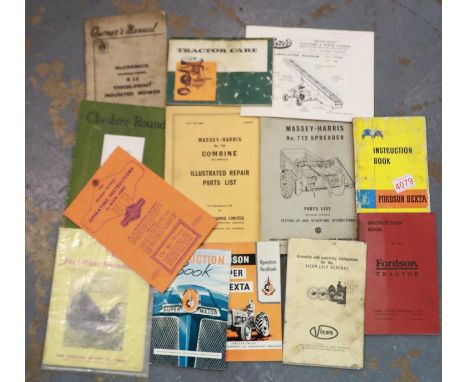 Mixed farm machinery and tractor manuals.P&P Group 2 (£18+VAT for the first lot and £3+VAT for subsequent lots) 
