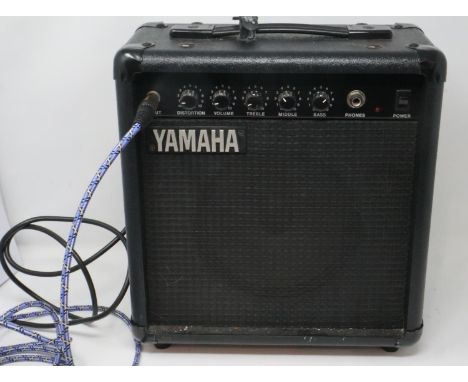 Yamaha 10w practice amplifier, with jack. All electrical items in this lot have been PAT tested for safety and have passed. T