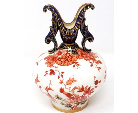 Royal Crown Derby twin handled vase, pattern 1157, H: 17 cm, light surface scratches otherwise good. P&amp;P Group 2 (£18+VAT