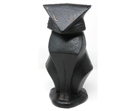 Art Deco style doorstop in the form of a cat, H: 35 cm. P&amp;P Group 2 (£18+VAT for the first lot and £3+VAT for subsequent 