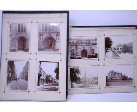 Victorian and Edwardian photograph album with over eighty photographs of topographical and social history subjects, covering 