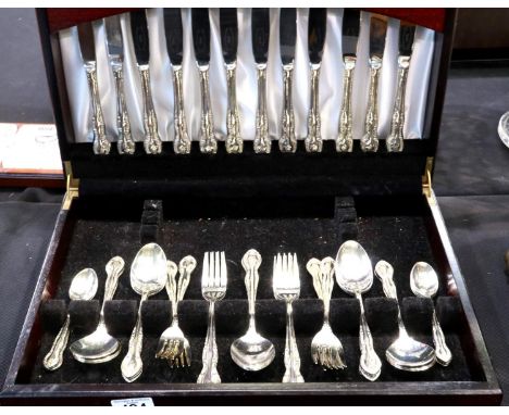 Canteen of Falstaff silver plated cutlery, in setting of six. P&amp;P Group 3 (£25+VAT for the first lot and £5+VAT for subse