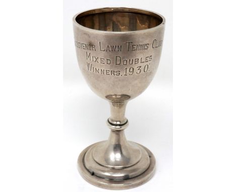 Hallmarked silver trophy, Birmingham assay, H: 80 mm, 35g. P&amp;P Group 1 (£14+VAT for the first lot and £1+VAT for subseque