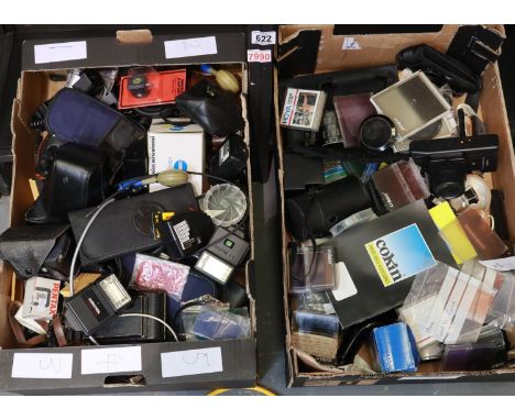 Two boxes of mixed camera accessories. P&amp;P Group 3 (£25+VAT for the first lot and £5+VAT for subsequent lots) 