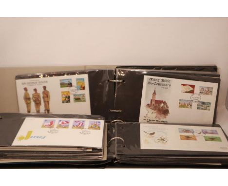 Album of Isle of Man first days covers 1968 - 1983, Guernsey 1968 - 1981, and Jersey 1969 - 1982 (3). P&amp;P Group 2 (£18+VA