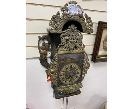 A Zaandam Dutch fusee bracket clock, height approx. 65cm