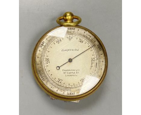 A Victorian pocket barometer, by Chadburns Ltd