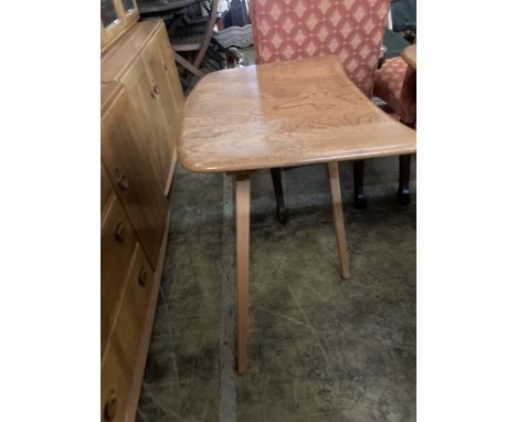 An Ercol elm dining table extension, length 70cm, depth 46cm, height 71cm