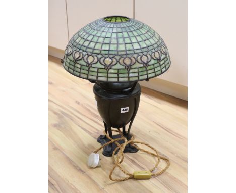 A decorative Tiffany style lamp, overall height 53cm (a.f.)