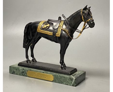 A bronze model of a horse 'Burmese'