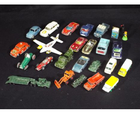 Dinky, Corgi, Matchbox and Others - Approximately 20 unboxed diecast model vehicles in various scales. lot includes, Dinky Vo