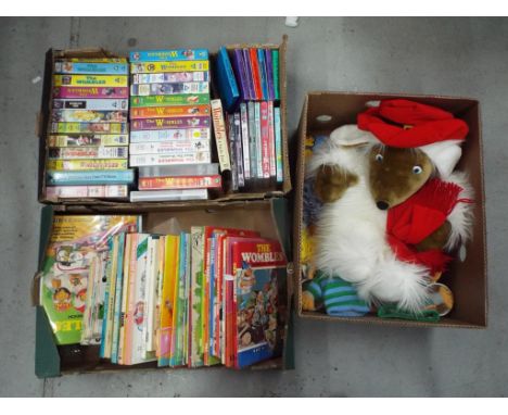Wombles - a collection of Wombles related media to include VHS tapes, with a good mixed lot of Wombles memorabilia to include