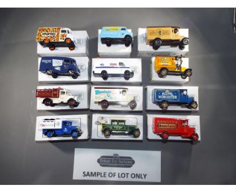 Lledo - In excess of 100 diecast model vehicles by Lledo all in collector boxes.Lot includes DG43 Morris Van - Royal Worceste