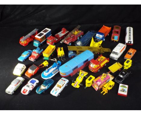 Corgi, Dinky, Matchbox - Over 20 unboxed diecast model vehicles in several scales with a set of Mini-Trumps (Motor Cycles). L