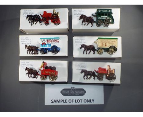 Lledo - Approximately 48 horse drawn diecast model vehicles by LLedo all in collector boxes. Lot includes LP110039 Horse Draw